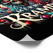 Poster Joyeux Krampus Noël Krampus Vient En Ville (Coin)