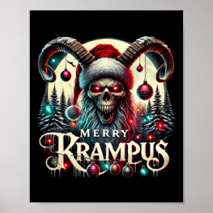 Poster Joyeux Krampus Noël Krampus Vient En Ville