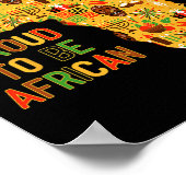 Poster Joyeux Kwanzaa Africa Map 7 Principles Celebration (Coin)