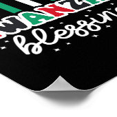 Poster Joyeux Kwanzaa célébrer l'Afrique (Coin)