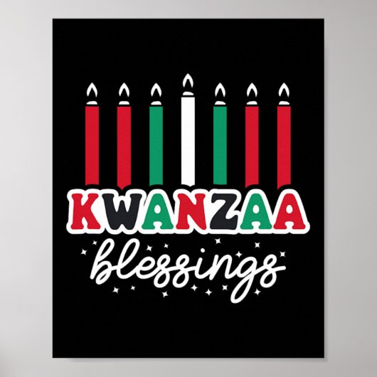Poster Joyeux Kwanzaa célébrer l'Afrique (Devant)