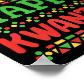 Poster Joyeux Kwanzaa Joyeux Noël Hommes afro-américains (Coin)