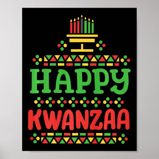 Poster Joyeux Kwanzaa Joyeux Noël Hommes afro-américains (Devant)