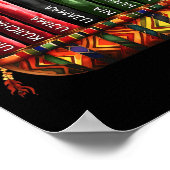 Poster Joyeux Kwanzaa Kinara Sept Bougies Principes De K (Coin)