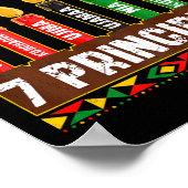 Poster Joyeux Kwanzaa Kinara Sept Principes Bougies Pan (Coin)