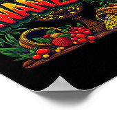 Poster Joyeux Kwanzaa Mens Noël Afro-américain Happy K (Coin)