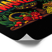 Poster Joyeux Kwanzaa Mens Noël Afro-américain Happy K (Coin)