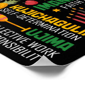 Poster Joyeux Kwanzaa Sept Principes Des Femmes De Kwanza (Coin)