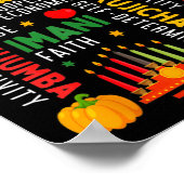 Poster Joyeux Kwanzaa Sept Principes Des Femmes De Kwanza (Coin)
