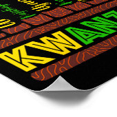 Poster Joyeux Kwanzaa Sept Principes Des Femmes De Kwanza (Coin)