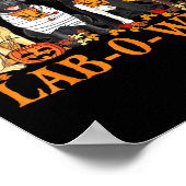 Poster Joyeux Lab-O-Ween Labrador Saison Halloween Chien (Coin)