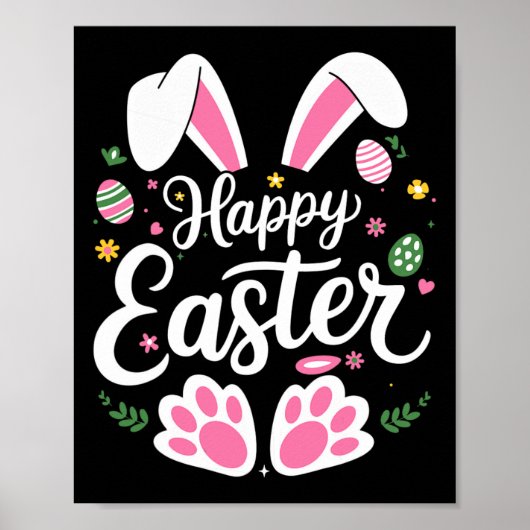 Poster Joyeux lapin de Pâques Easter Esquad chasse OEufs (Devant)