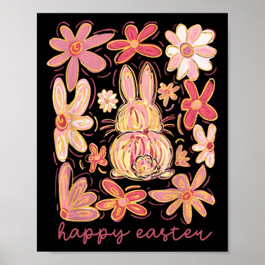 Poster Joyeux lapin de Pâques Easter Esquad chasse OEufs (Devant)