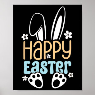 Poster Joyeux Lapin De Pâques - Joli Design De Pâques Pou