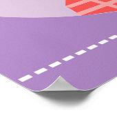 Poster Joyeux lapin de Pâques violet (Coin)