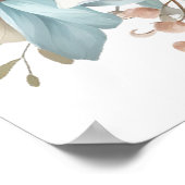 Poster Joyeux lapin lapin de Pâques Floral (Coin)