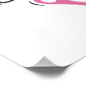 Poster Joyeux lapin mignon de Pâques avec oeufs de Pâques (Coin)