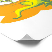 Poster joyeux lézard dans le désert (Coin)