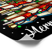 Poster Joyeux livres de Noël Arbre de Noël Lover Sant (Coin)