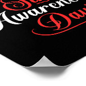 Poster Joyeux maillot unique de jour de conscience drôle  (Coin)