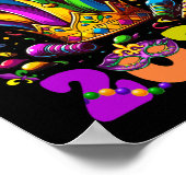 Poster Joyeux Mardi Gras Carnaval Mardi Gras 2025 Jester (Coin)