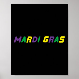 Poster Joyeux Mardi Gras Louisiane Carnaval New Orlean Me