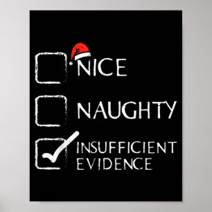 Poster Joyeux méchant Noël Preuve insuffisante Xmas