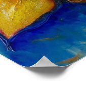 Poster Joyeux - Mélange de toile de média (Coin)