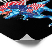 Poster Joyeux Memorial Day 4 juillet Dinosaur Firework U (Coin)