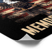 Poster Joyeux Memorial Day 4 juillet drapeau américain Pa (Coin)