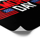 Poster Joyeux Memorial Day Drapeau américain patriotique (Coin)