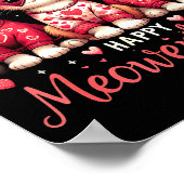 Poster Joyeux Meowentines Drôle Mignon Saint Valentin Cha (Coin)
