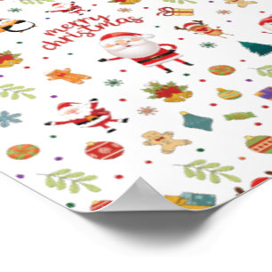 Poster Joyeux Motif de Noël