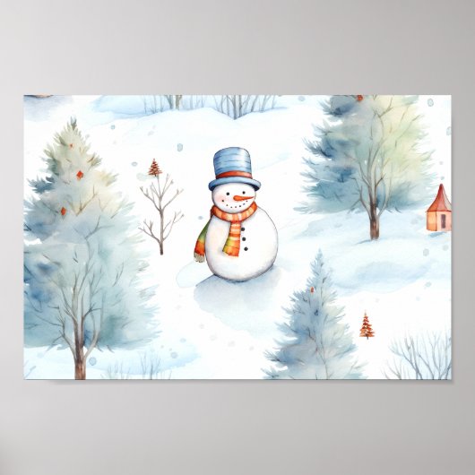 Poster Joyeux Motif des Snowmen (Devant)