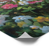 Poster Joyeux Mur de lapin de Pâques (Coin)