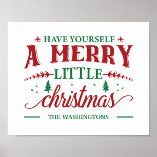 Poster Joyeux Mur de Noël Art Imprimer Accueil Décor Post
