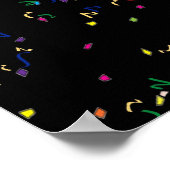 Poster Joyeux New Year Glassy Red Text (Coin)