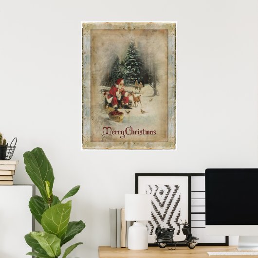 Poster Joyeux Noël (Bureau à domicile)