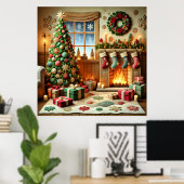 Poster Joyeux Noël (Bureau à domicile)