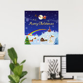Poster Joyeux Noël à la Pleine lune (Bureau à domicile)