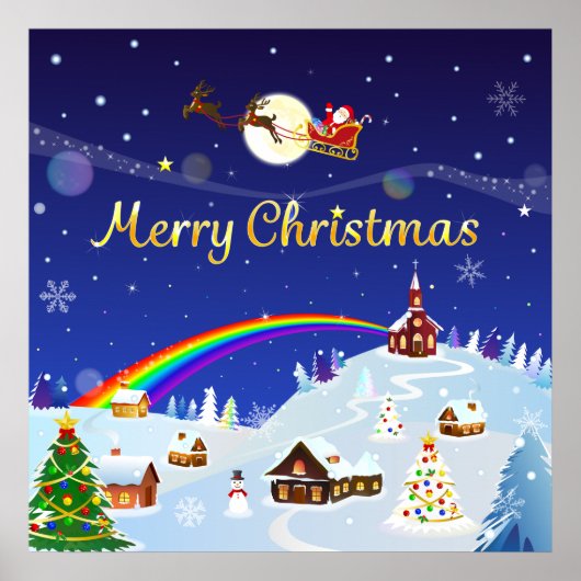 Poster Joyeux Noël à la Pleine lune (Devant)