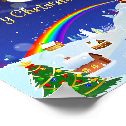 Poster Joyeux Noël à la Pleine lune (Coin)