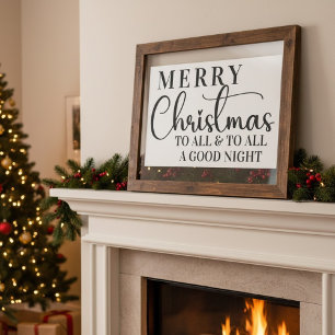 Poster Joyeux Noël À Tous & À Tous Une Bonne Nuit