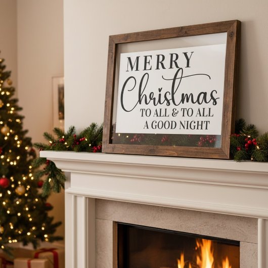 Poster Joyeux Noël À Tous & À Tous Une Bonne Nuit