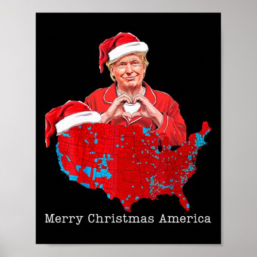 Poster Joyeux Noël Amérique Donald Trump Coveragexmas (Devant)