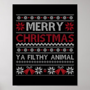 Poster Joyeux Noël Animal Immonde Ya Style Moche Noël