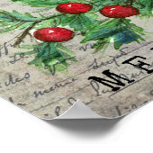 Poster Joyeux Noël Arbre Lait Peut Collecter (Coin)