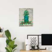 Poster Joyeux Noël Arbre Lait Peut Collecter (Bureau à domicile)