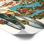 Poster Joyeux Noël Art vintage classique (Coin)