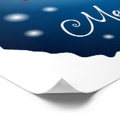 Poster Joyeux Noël avec Père Noël (Coin)